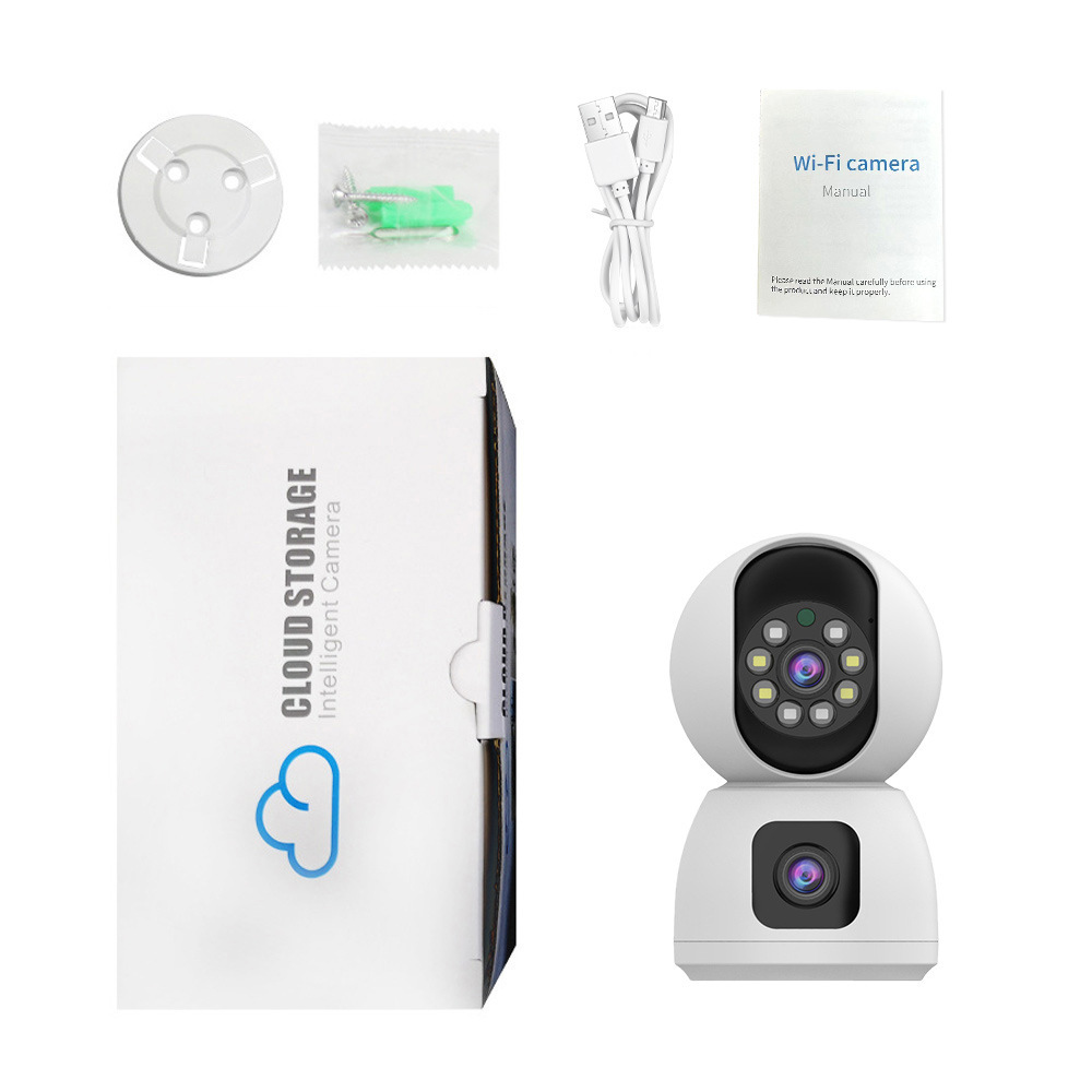 Home security surveillance camera, smart wireless two-way intercom camera, WiFi pan-tilt, high-definition dual-light k12 full figure