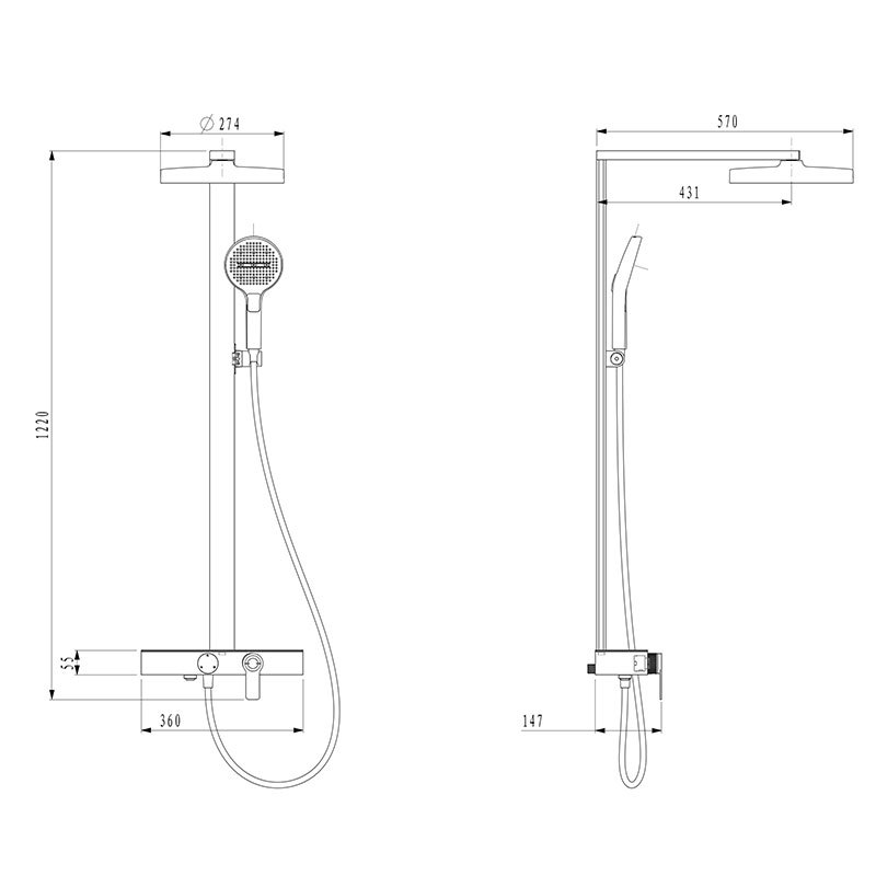 A complete set of shower heads and showers in stock, a complete set of household bathroom cold and hot handheld pressurized shower heads and showers Application Scenario