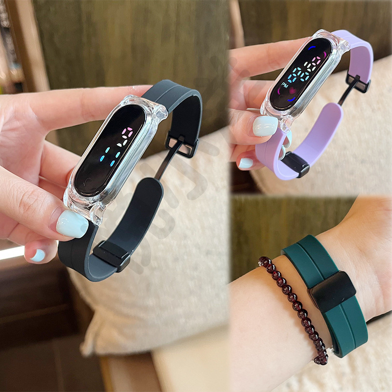 Suitable for the Mi Band 3456789 generation NFC universal silicone magnetic transparent case/quick-release connector wristband Application Scenario