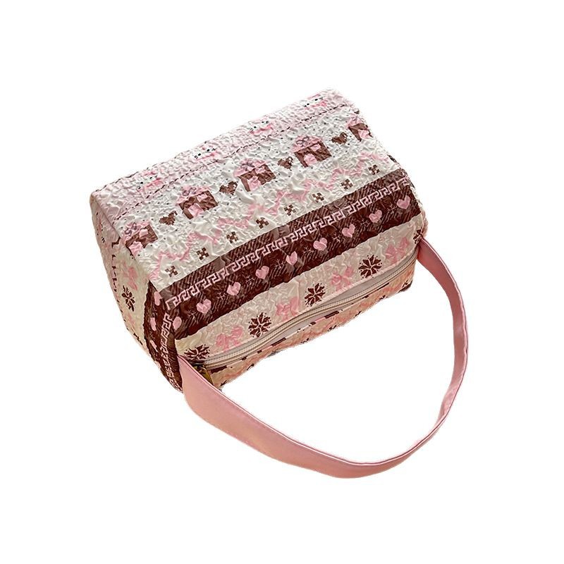 2025 New cartoon cat convenient makeup and toiletry bag, travel storage bag, large-capacity three-dimensional handbag Item Picture