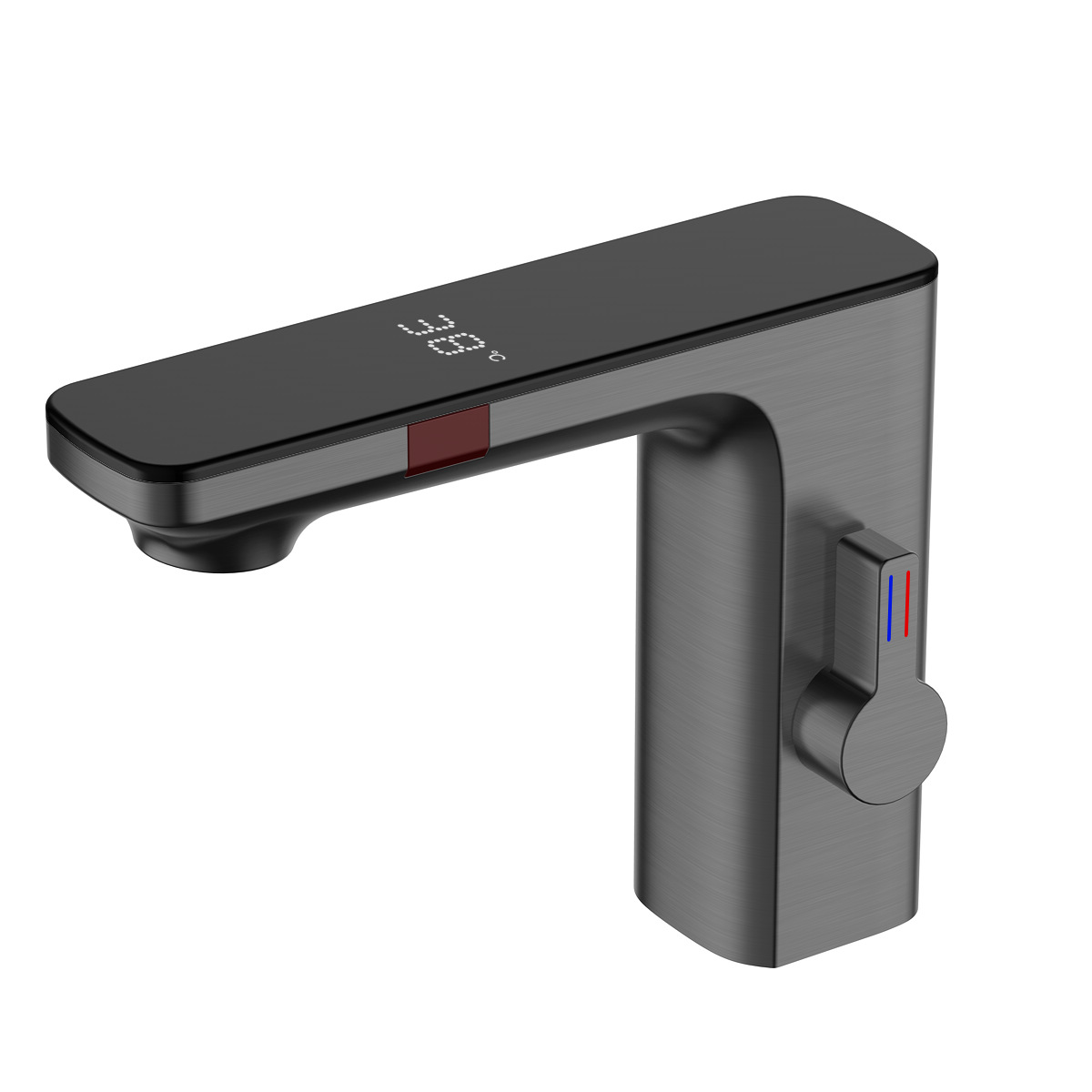 Fully automatic sensor faucet, intelligent LED digital display, cold and hot sensor washbasin, infrared water outlet washbasin Item Picture