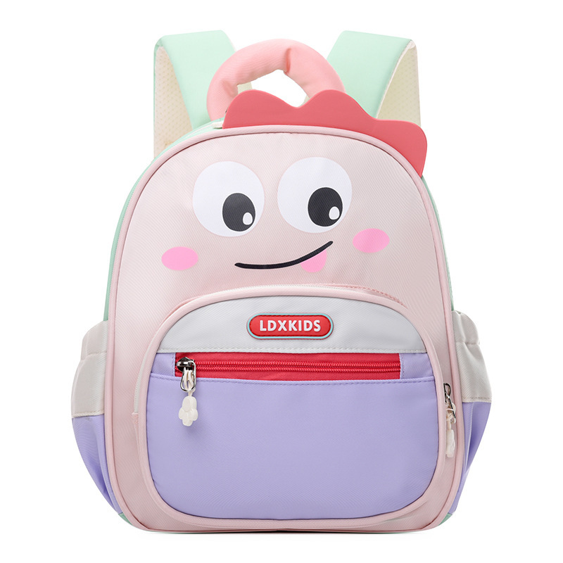 New kindergarten schoolbag for first grade, high appearance level, color-blocking travel lightweight backpack, cute cartoon backpack for babies Item Picture