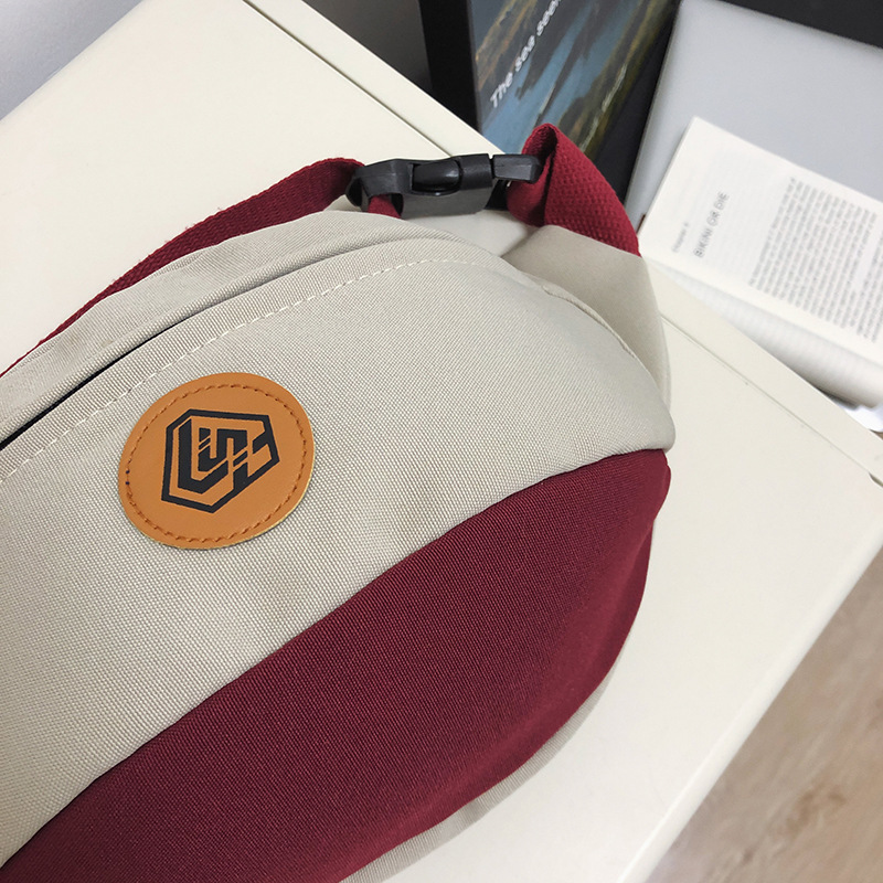 Simple and sporty trendy brand chest bags for both men and women, student waist bags, large-capacity niche single-shoulder bags, crossbody bags for women details Picture