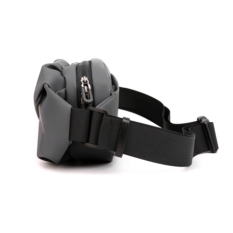 New cross-border men's waist bag, outdoor running phone bag, multi-functional large-capacity chest bag, casual single-shoulder crossbody bag Specification drawing