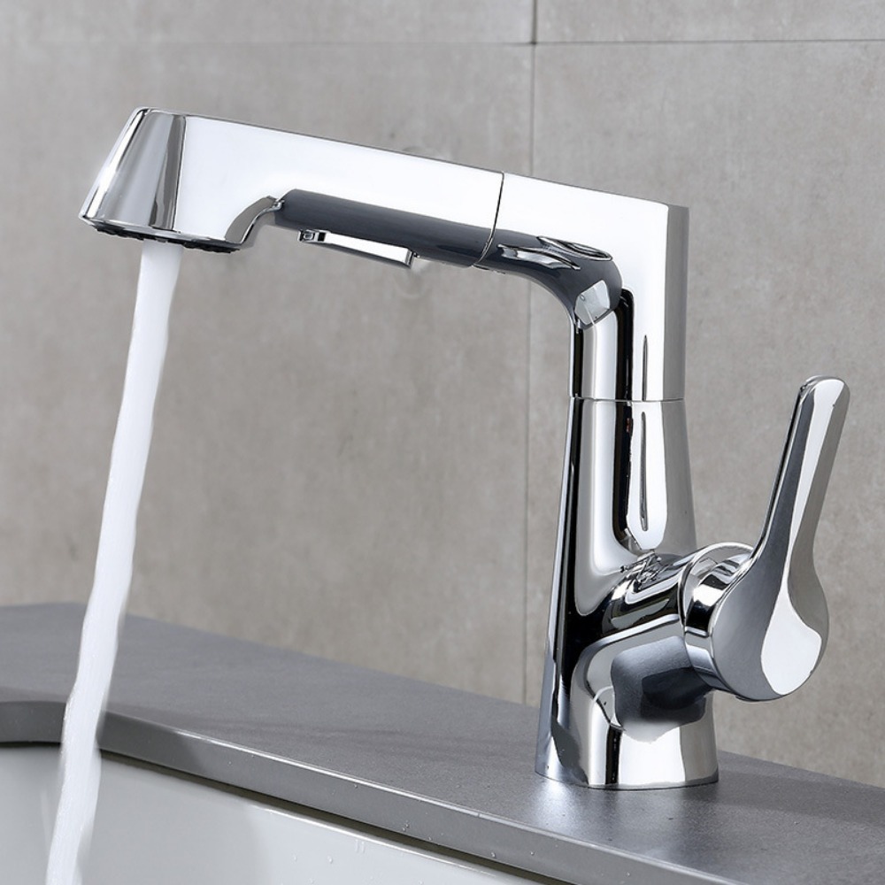 Washbasin, hot and cold water faucet, bathroom cabinet, washbasin, washbasin, pull-out and lifting washbasin faucet Specification drawing