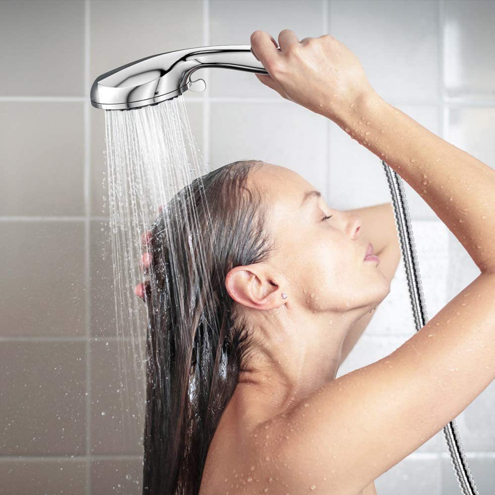 Wholesale of six-function American showerhead sets for cross-border supply, household electroplated shower and hand-held showerhead Application Scenario