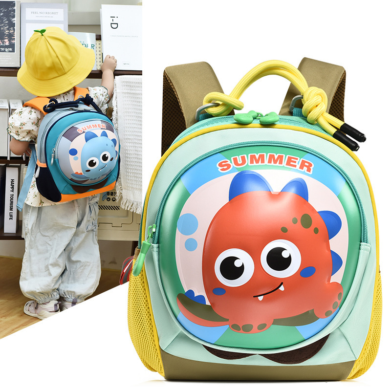 New anti-wandering children's schoolbag Cartoon little dinosaur children's backpack for 2-5 years old early education class boys and girls backpack 4 Specification drawing