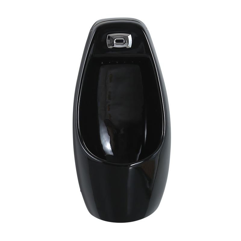 Automatic sensor black ceramic urinal, floor-standing wall-mounted household urinal, men's urinal Item Picture