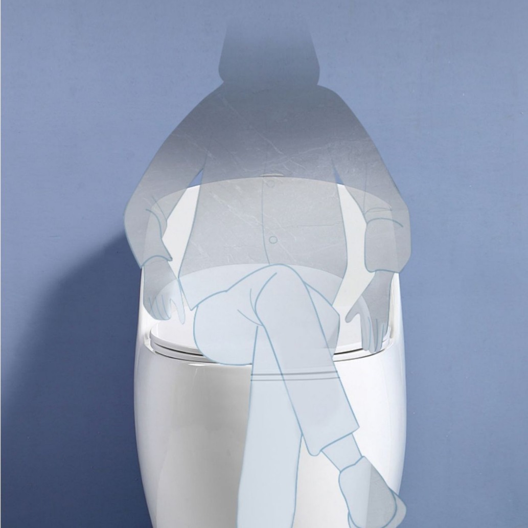 Household egg-shaped toilet, super vortex siphon toilet, large-diameter, high-flushing force, anti-odor, water-saving, small-sized toilet Specification drawing