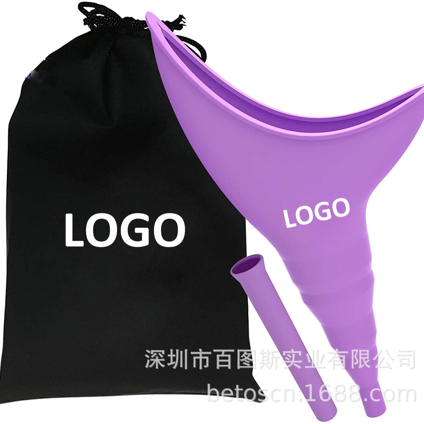 Factory direct sales of new best-selling portable outdoor emergency standing urinals for women, silicone urinals for women Specification drawing