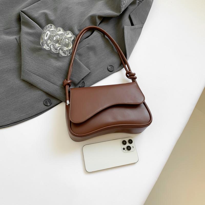 Fashionable and simple flip-top single-shoulder bag 2025 new style for work and commuting, small square underarm bag, versatile handbag for women wholesale Specification drawing