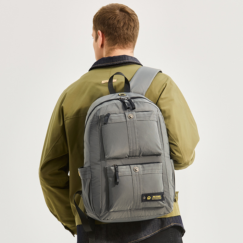 WEPOWER's new large-capacity backpack for casual male students is a lightweight travel and leisure backpack Specification drawing