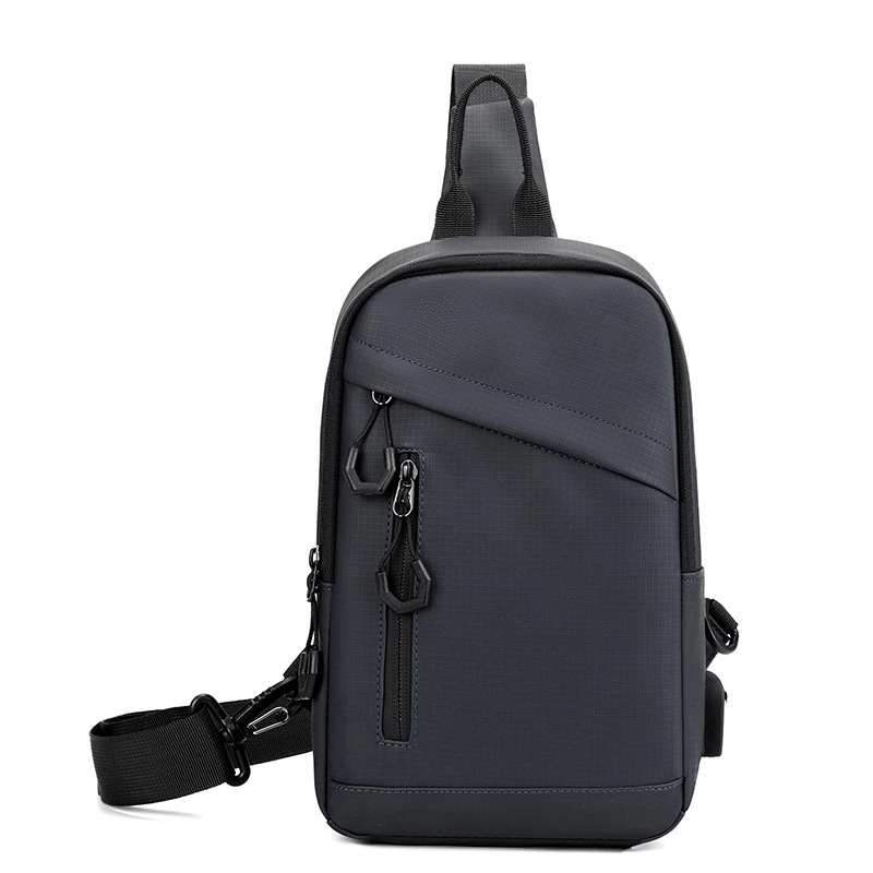 Trendy commuting large-capacity chest bag, men's casual outdoor sports cycling chest bag, business versatile shoulder bag Item Picture