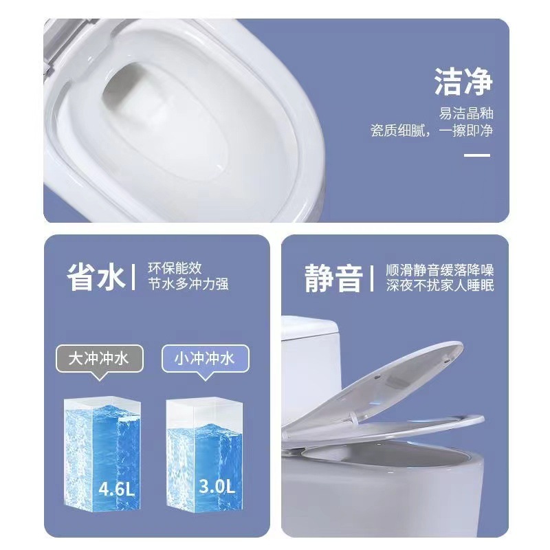 Household siphonic toilet, hotel engineering manufacturer wholesale anti-odor, water-saving and silent ceramic toilet details Picture
