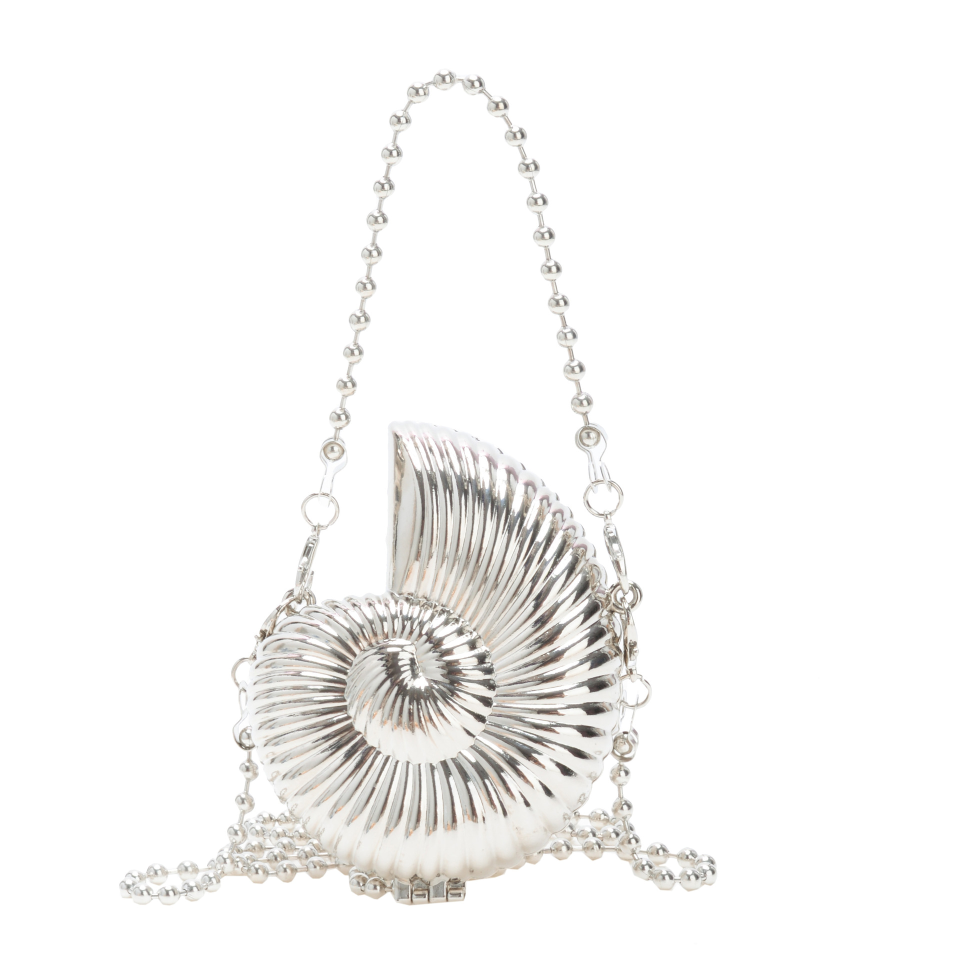 2025 New cross-border metal mini zinc alloy conch bag, single-shoulder crossbody fashionable red envelope cosmetic small bag Item Picture