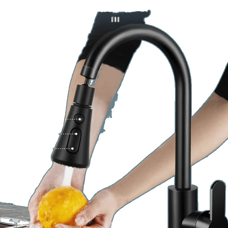 Kitchen hot and cold water faucets, vegetable basins, faucets, dishwashing sinks, household vegetable washing, rotating water, splash-proof, scratch-resistant and dual-purpose, AliExpress Item Picture