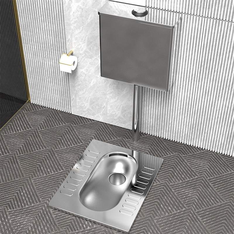 Customized 304 stainless steel squat toilet by the manufacturer, easy to clean, public toilet, bathroom, prison squat toilet details Picture