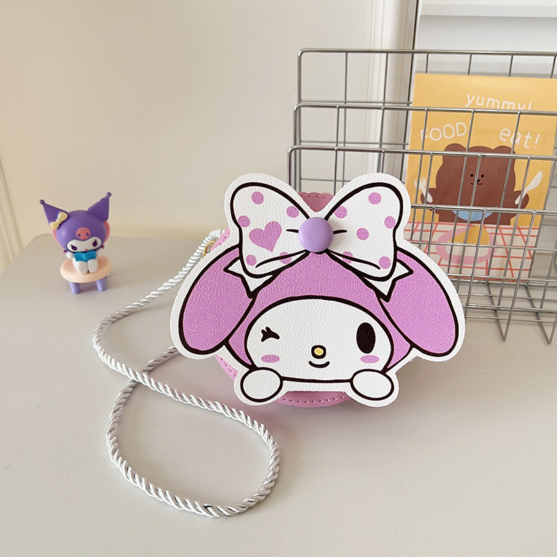 Sanrio 2025 New cartoon chest bag, fashionable and cute children's bag, casual crossbody bag for boys and girls, children's back Specification drawing