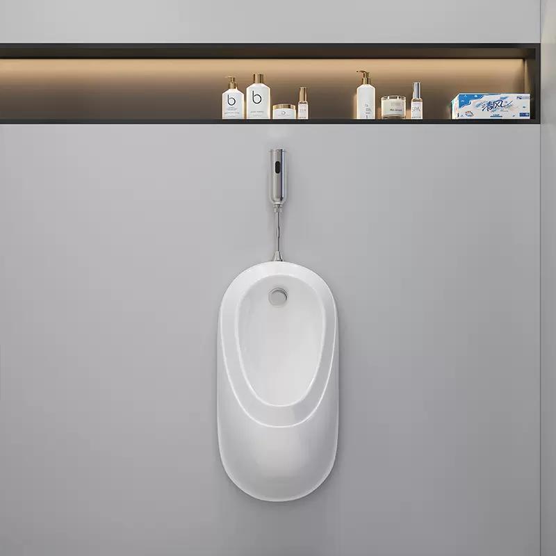 6wp [Anti-clogging and Anti-Odor] Ultra-thin automatic sensor urinal, wall-mounted household urinal for small apartments, men Application Scenario