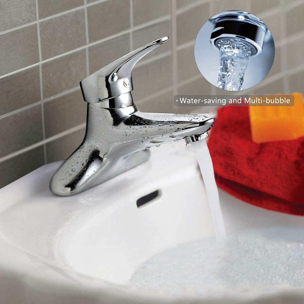 Copper shell faucet nozzle accessories, faucet aerator, filter nozzle, faucet filter screen, water outlet nozzle, aerator Application Scenario