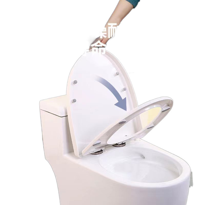 Universal thickened slow-lowering toilet seat cover, UV type accessories for bathroom flush toilet seat cover, old-fashioned Item Picture