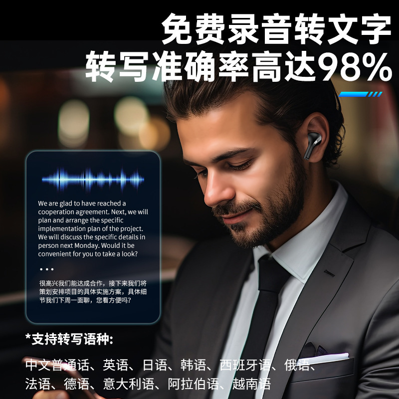 AirPro Multi-language intelligent translation machine, AI voice translation, business meeting, Chinese-English translator, offline meeting Application Scenario