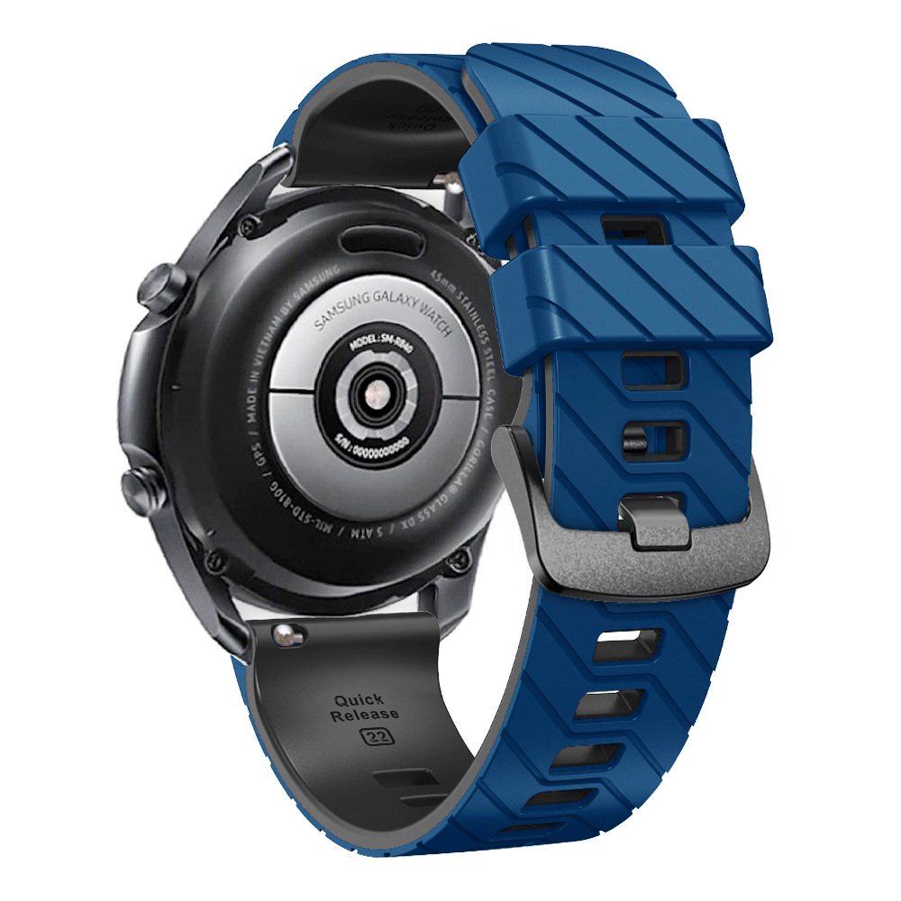 Suitable for suunto9peak silicone watch strap, 22mm twill dual-color wristband, Suunto9 Peak Item Picture