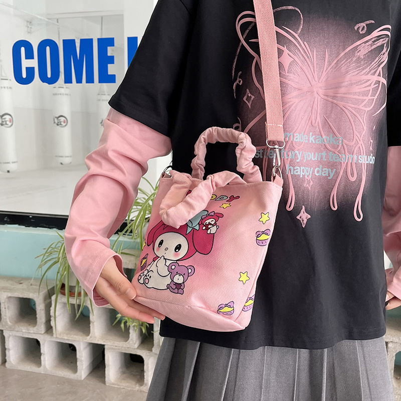 Cartoon casual crossbody single-shoulder girl bag, children's coin purse, storage bag, claw machine doll, foreign trade handbag details Picture