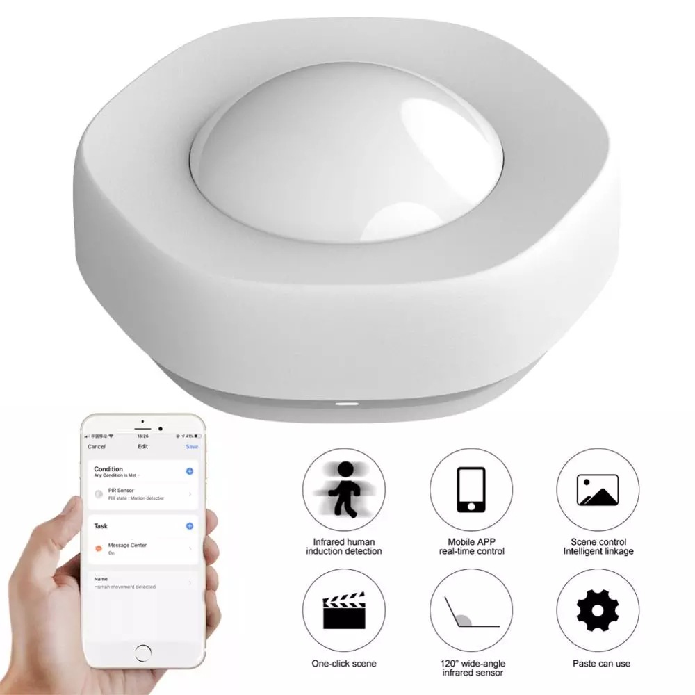 Smart sensor wifi human body smart sensor Graffiti APP alarm smart anti-tampering home controller full figure