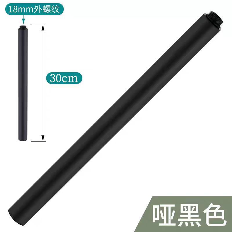 A gun gray shower head extension rod straight pipe extension connection pipe top spray high black and white stainless steel lifting rod Application Scenario