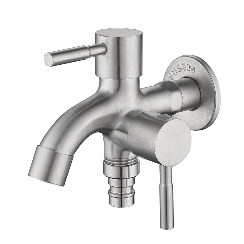 304 stainless steel dual-purpose dual-boiling faucet, one-in-two-out washing machine, mopping sink, laundry basin, multi-functional faucet Item Picture