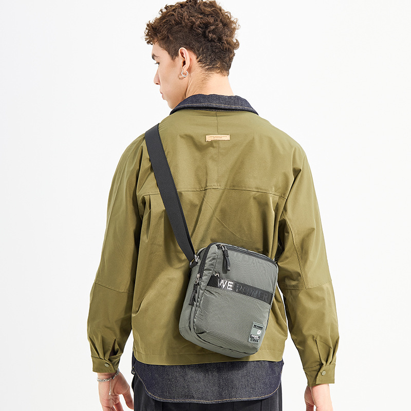WEPOWER's new personalized, trendy and fashionable single-shoulder crossbody bag for men's casual, lightweight outdoor travel and business Specification drawing