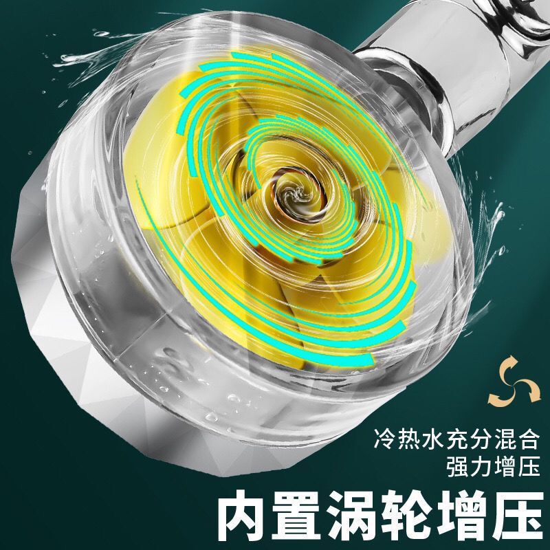 Xiaoman Yao Pressurized showerhead Shower Head Rain high-pressure Showerhead Set Super Pressurized Turbocharged showerhead details Picture