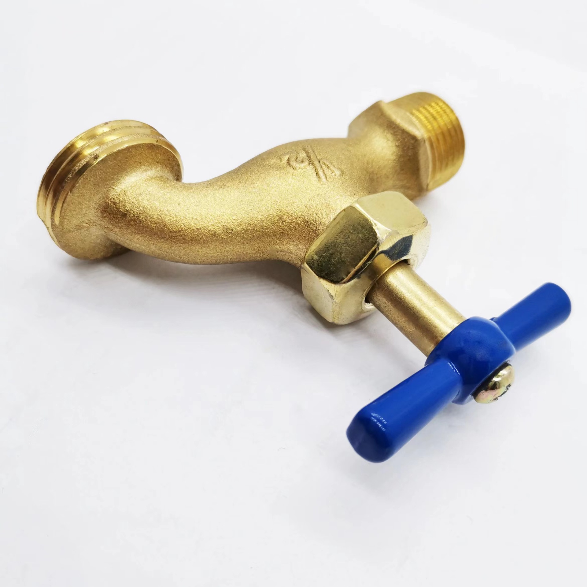 South American exclusive copper body slow-opening 4-inch faucet, outdoor garden faucet, 1/2*3/4 high-flow washing machine faucet Item Picture