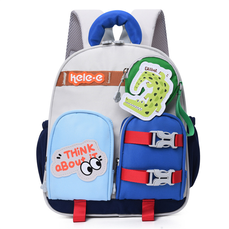 New cute cartoon kindergarten schoolbag, 2-5 years old backpack for boys and girls, lightweight and load-reducing children's schoolbag 4 Item Picture