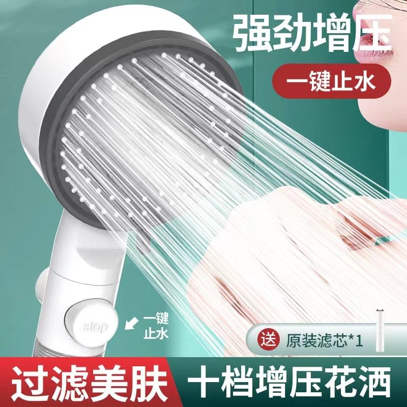 The new Panda showerhead features a super strong ten-speed pressurized bathtub faucet, a flower shower head, and a rain shower head for showering details Picture