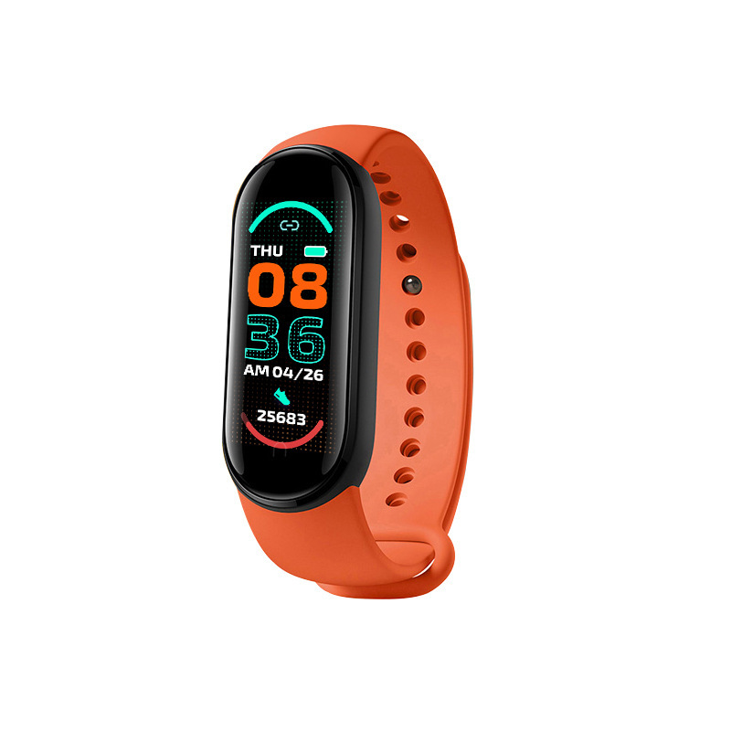High-end M6 smart bracelet with color screen, magnetic charging, and direct sales in 13 languages from the smart watch manufacturer Specification drawing