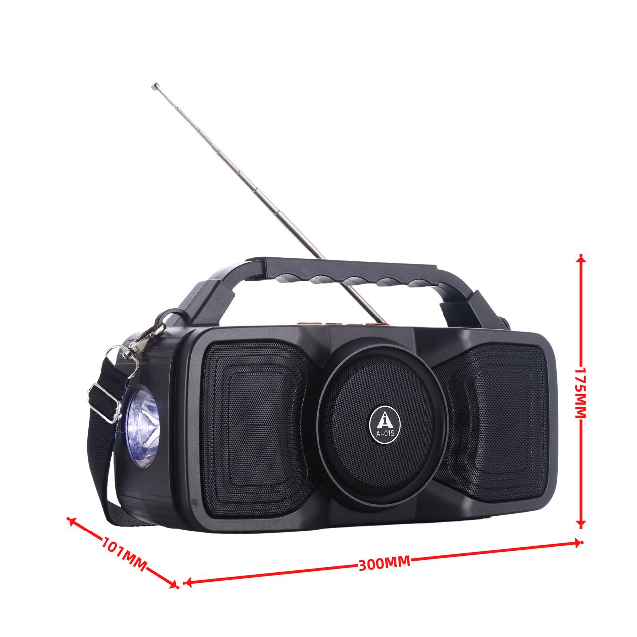 Solar panel Bluetooth speaker with radio, flashlight, USB flash drive and TF detail image 4
