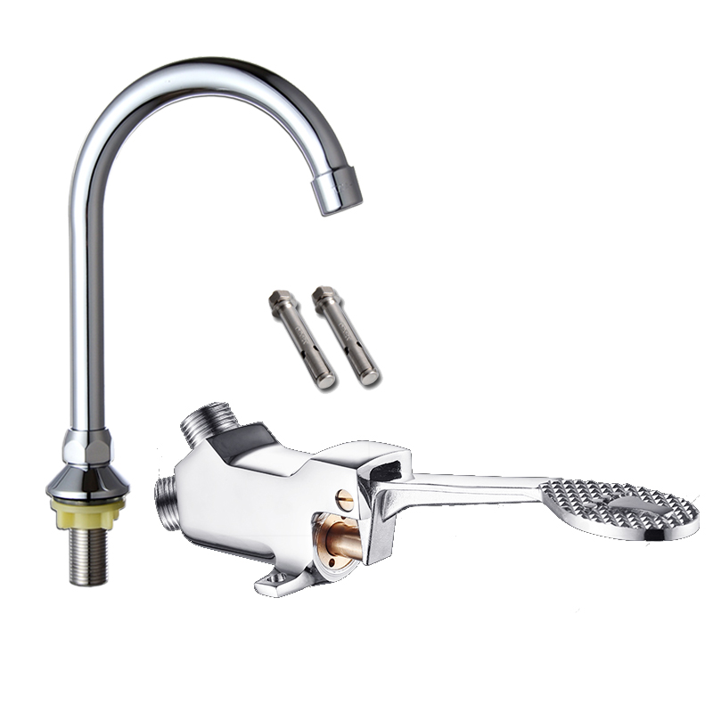 All-copper foot pedal valve faucet foot pedal switch school laboratory factory engineering single-cooling foot pedal washbasin faucet Item Picture