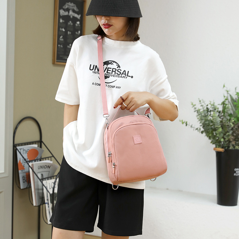 2025 New multi-functional women's backpack, waterproof nylon women's single-shoulder bag, large-capacity commuter crossbody bag details Picture