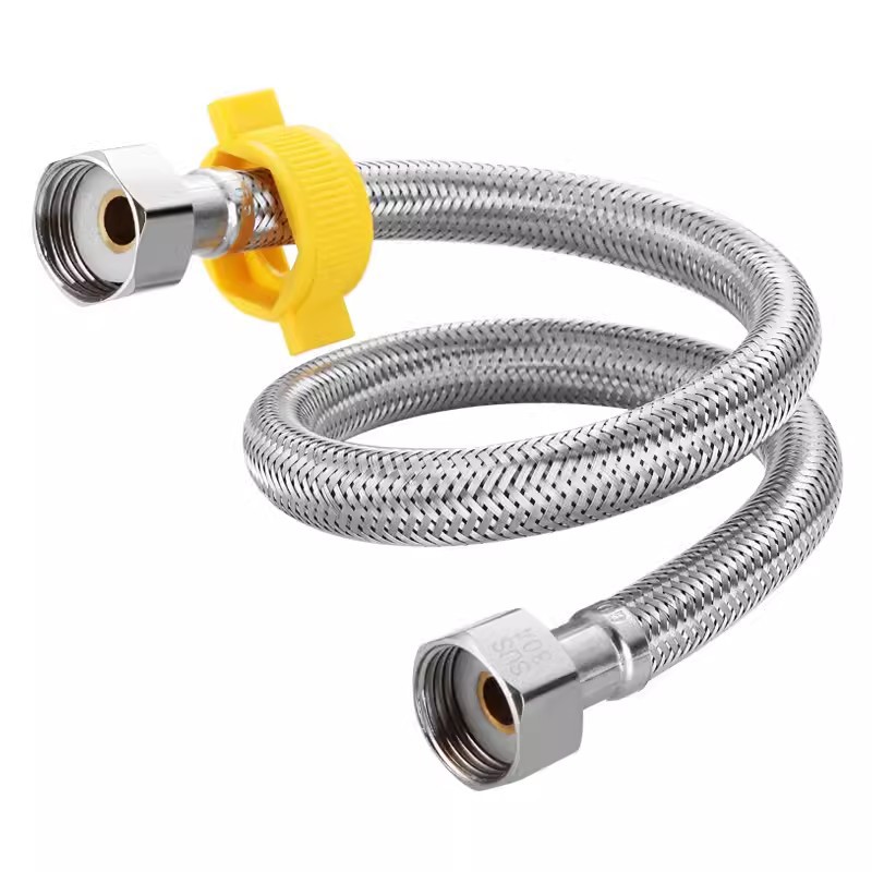 304 stainless steel wire braided pipe explosion-proof hot and cold water inlet hose, faucet, toilet, water heater water supply pipe Item Picture