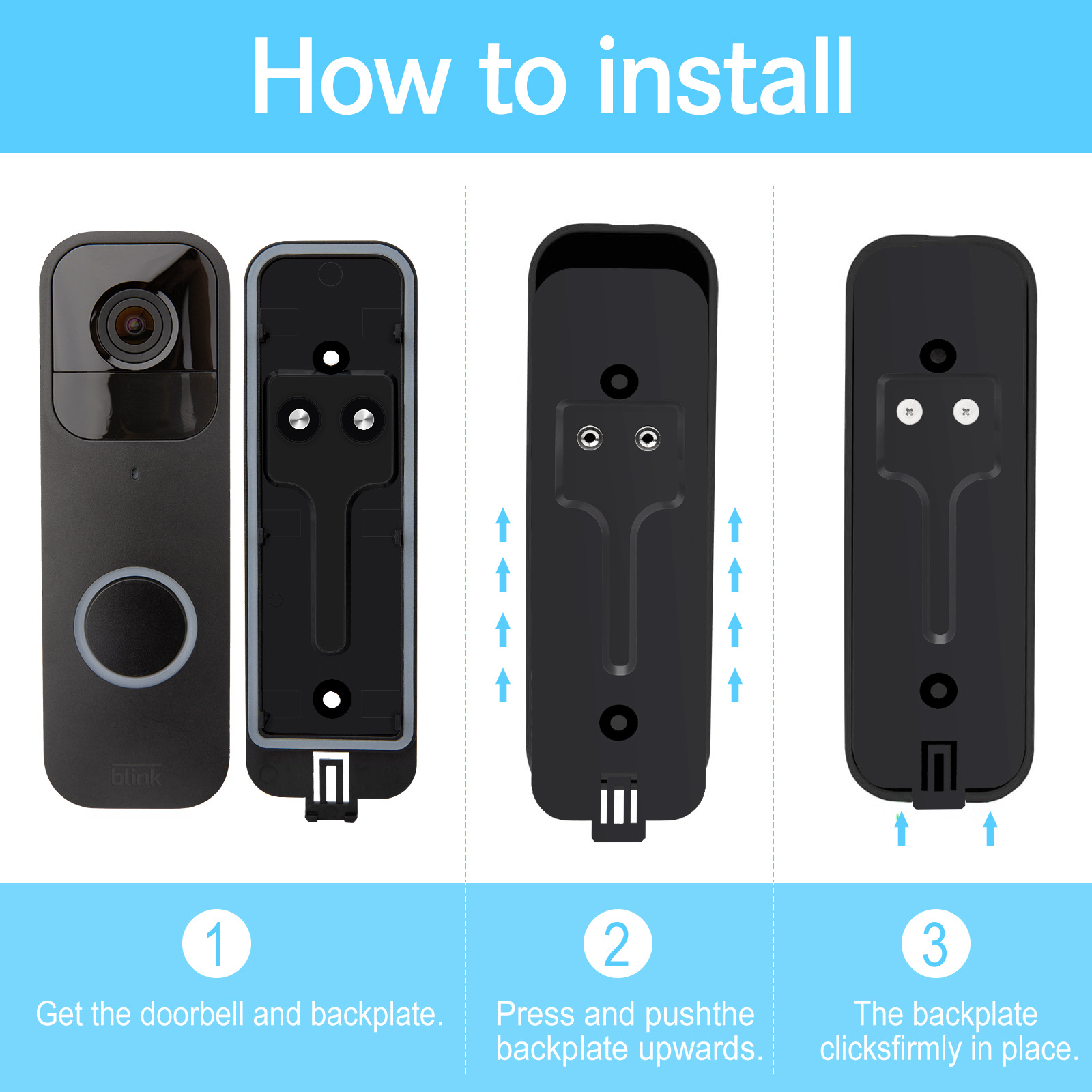The new Amazon model is suitable for the blink base plate video doorbell back panel Specification drawing