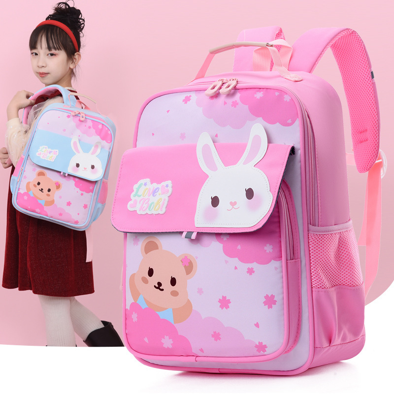 New children's schoolbag, first-grade backpack, cute cartoon backpack for boys and girls, large-capacity, lightweight and load-reducing schoolbag Specification drawing