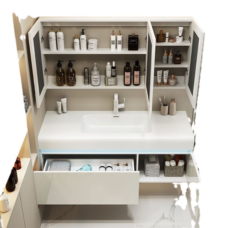 2025 Bathroom cabinet set, Corine seamless one-piece basin, light luxury style bathroom face wash basin, washbasin and washstand Item Picture