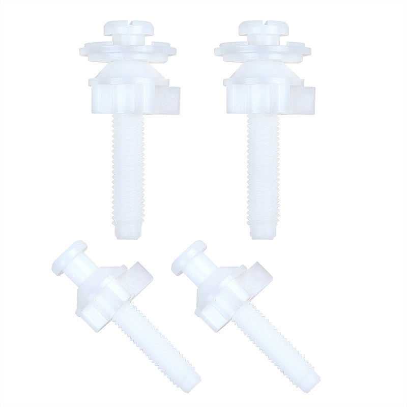Toilet seat cover lock bolts, toilet seat cover plate screws, plastic old-fashioned toilet seat cover fixing accessories, bathroom accessories Item Picture