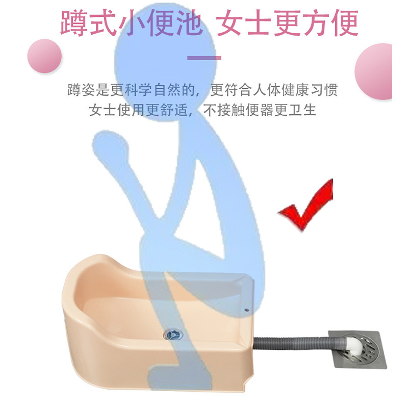 Floor-standing urinals, ladies' urinals, baby urinals, elderly temporary emergency movable squat toilets details Picture