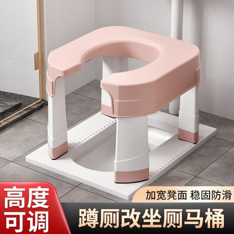 A simple squat toilet with a folding frame, a toilet stool for pregnant women and the elderly, and a cross-border toilet stool details Picture