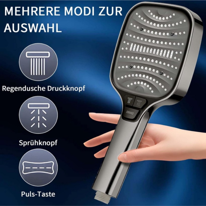 American cross-border 8-function pressurized hand spray, label, new special calendar showerhead, super powerful shower head full figure