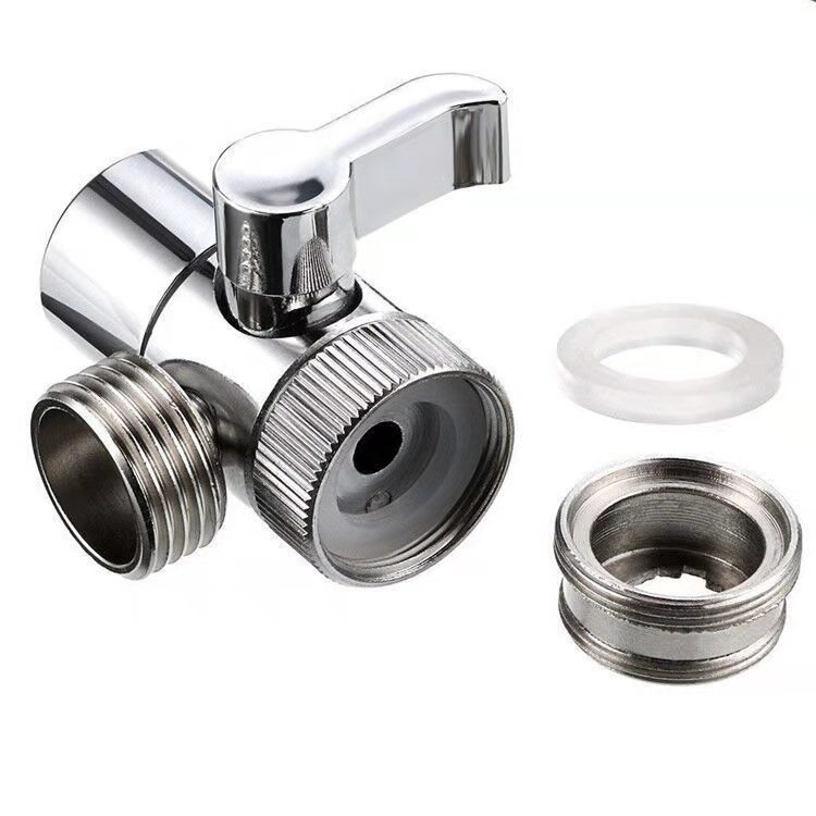 The faucet is externally connected to a water distributor with one inlet and two outlets, a showerhead, a sink, a washbasin, a faucet, a water distributor, a valve, and a bubble maker Item Picture