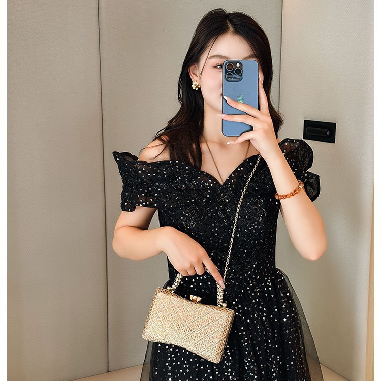 2025 New cross-border dinner bag, diamond-encrusted hand-held European and American evening dress bag, clutch bag, ladies' bag Specification drawing